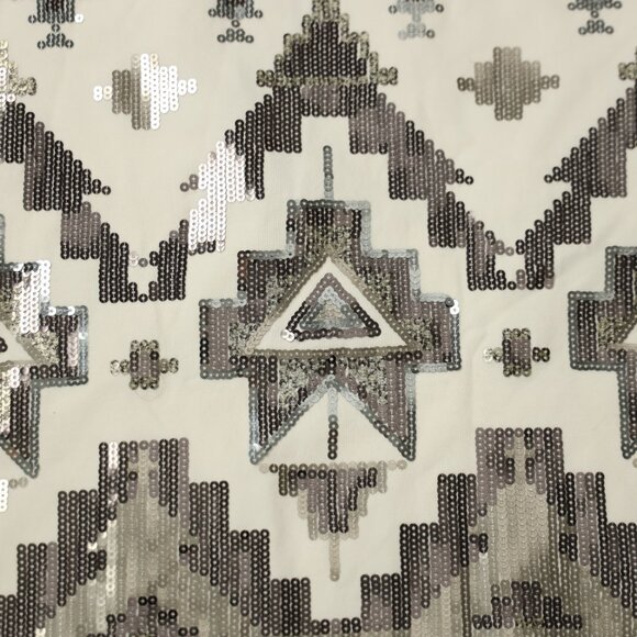 Express Designer Sequin Aztec Printed Party Skirt NWT - Picture 3 of 6